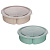Контейнер-менажница круглый 0,9л D-20см, 3 секции (3x300мл), пластик, 2 цвета