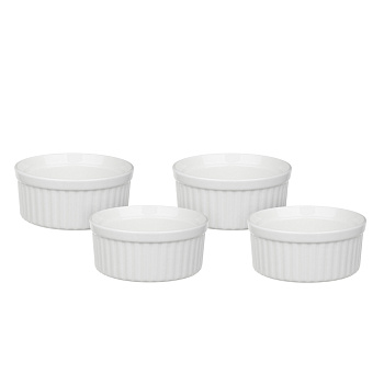 MILLIMI Набор форм для запекания порционных блюд 200мл, 4 шт, фарфор