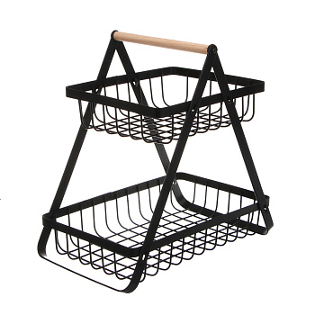 Корзина для фруктов двухярусная тм Vetta, 22x14x25 см, углеродистая сталь