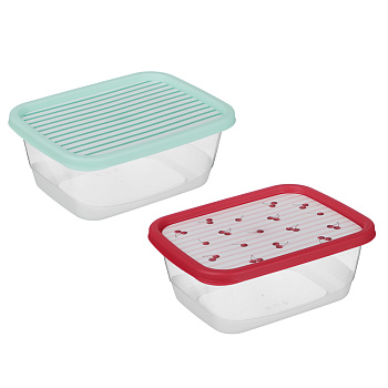 Черри Контейнер для продуктов прямоугольный 0,85л, пластик, 2 цвета