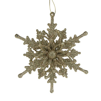 СНОУ БУМ Снежинка 1 шт, 12 см, пластик, 26-817
