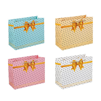 Пакет подарочный бумажный тм LADECOR M 23x18x10 см, 4 дизайна