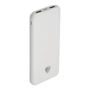 Аккумулятор мобильный BY 10000мАч, 2xUSB-A, 1xUSB-C, 1xMicro-USB, ребристый, 10W, белый