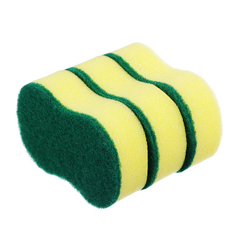 Губки для уборки с чистящим слоем тм VETTA, 3 шт, 7х10,5х2,5см, поролон, абразив