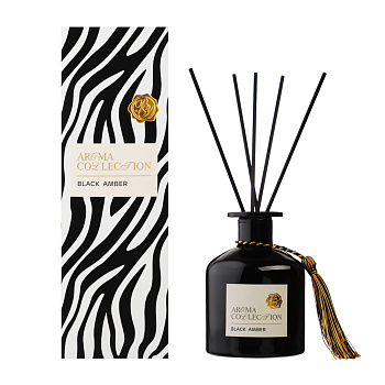 BY Аромадиффузор в декоративном флаконе, 230 мл, аромат (BLACK AMBER)