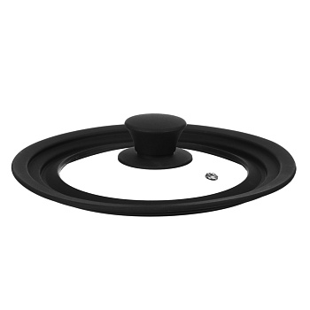 SATOSHI Крышка универсальная стекло/силикон с ручкой, 16-18-20см