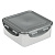 Контейнер герметичный для СВЧ с защелками тм Good&good, квадратный 0,9л, пластик