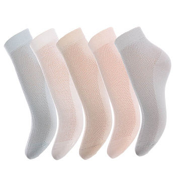 Носки женские короткие, бесшовные, тм Turkan, р. 36-41,90%хлопок,8% п/а, 2%лайкра,цвета в ас-те,0137