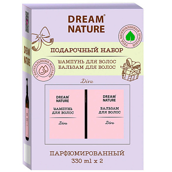 Подарочный набор женский DREAM NATURE Diva, Шампунь+бальзам для волос, 2*330мл