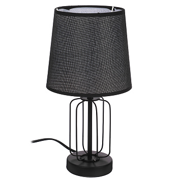 BY Светильник переносной настольный Орлеан, 35 см, Е14, 40Вт, 230В, металл, текстиль, черный