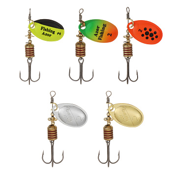Блесна вращающаяся "Комета" тм AZOR FISHING, №2, 5 гр, 5 цветов