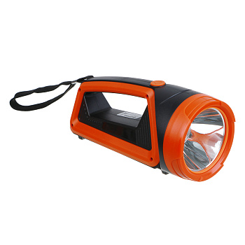 ЕРМАК Фонарь прожектор, LED + COB, 6 режимов, 2400мАч, USB кабель, 9х9х20см, пластик