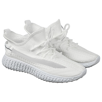 Кроссовки спортивные, р. 40, белые, полиэстер, ПВХ