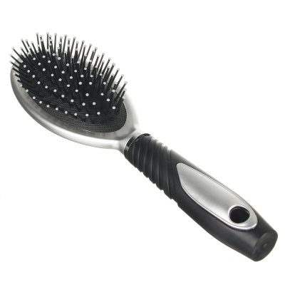 Расческа массажная тм ЮНИLOOK Классика, пластик, 23,8х6см, черно-серая