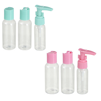 Набор для косметики дорожный 3 предмета (2 шт-50 мл, 1шт-30мл) тм ЮНИLOOK, пластик, 2 цвета