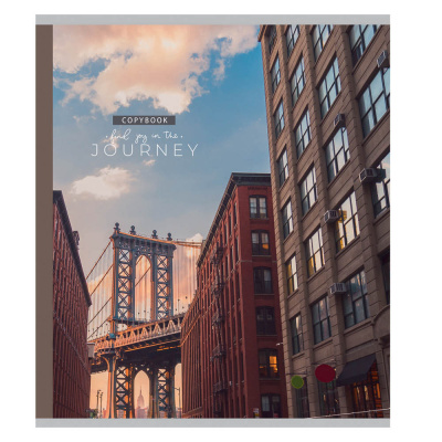 Тетрадь 48 л., А5, в клетку, БЕЛЫЕ ЛИСТЫ, обложка картон, скрепка, ВД-лак