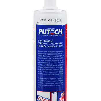 Клей монтажный - жидкие гвозди PUTECH, строительный, универсальный, 300мл,