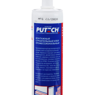 Клей монтажный - жидкие гвозди PUTECH, строительный, универсальный, 300мл,