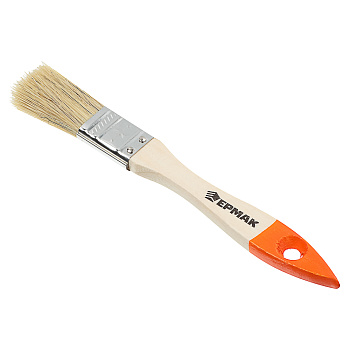 ЕРМАК/HEADMAN Кисть малярная плоская "Бейсик" нат. щетина 3/4" (20мм)
