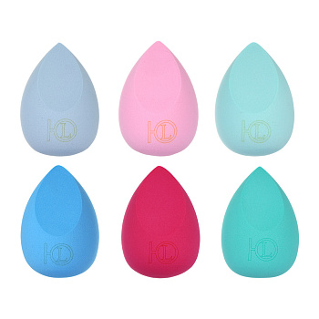 Спонж для нанесения тональной основы тм ЮНИLOOK, латекс, 6x4см, 3-6 цветов