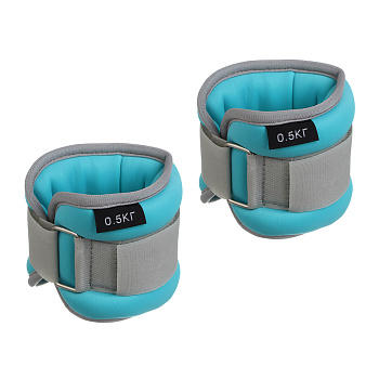 Утяжелители для ног и рук, 2шт по 0,5кг тм BY SPORT, 27x9см, неопрен, металлическая стружка