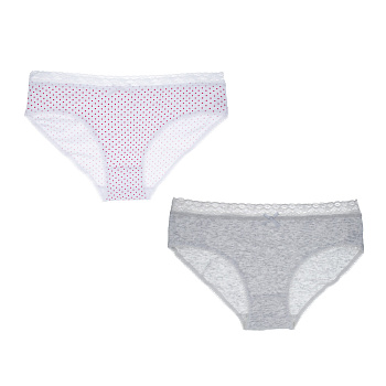 GALANTE Трусы-слипы для девочек 2шт, р.158-164, 95%хлопок, 5%спандекс, разноцветный, НБ25-22
