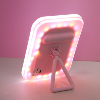 Зеркало настольное тм ЮL.Аженто с LED подсветкой, полипропилен, стекло, 19,5х14,3см, 1-2 цвета
