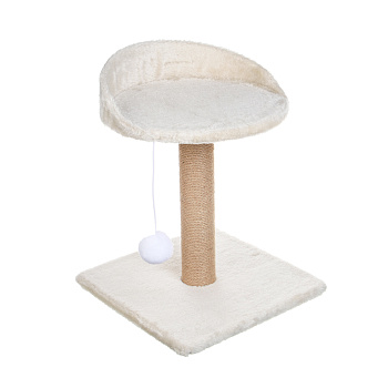 Когтеточка-столбик для кошек тм VETTA, с лежанкой и игрушкой, 30x30x40см