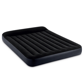 INTEX Матрас надувной PILLOW REST с подголовником, 203x152x25см, до 272кг, 64143