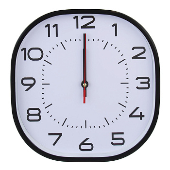 Часы настенные тм LADECOR CHRONO квадратные, 30x30x4 см, пластик, стекло, 1хАА