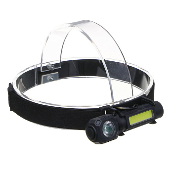 ЕРМАК Фонарь налобный, XPG+COB, 4 режима, 500мАч, зарядка Туре-С, 103х27х25 мм, пластик