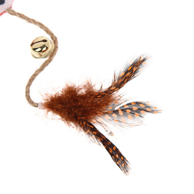 Игрушка для кошек тм VETTA, лисичка с пером, п/э, 25см