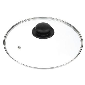 Крышка стеклянная 26см с метал.ободком в сборе