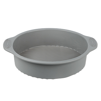 SATOSHI Форма для выпечки с ручками, круглая, 28х5,5см, силикон