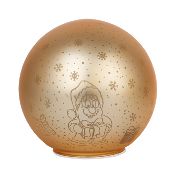 СНОУ БУМ Светильник декоративный LED, в виде шара, диаметр 15см, стекло, PS, 3xAA, 1 режим