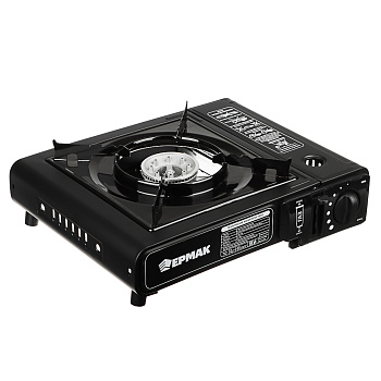 ЕРМАК Плитка газовая к бал. с цанговым захватом портативная, в кейсе, 34х26х9см