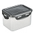 Контейнер герметичный для СВЧ с защелками, 0,63л, 130х100х85мм, пластик