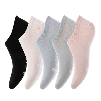 Носки женские укороченные, тм Turkan, р. 36-41, 90%хлопок, 8% п/а, 2%лайкра, цвета в ас-те, 7031