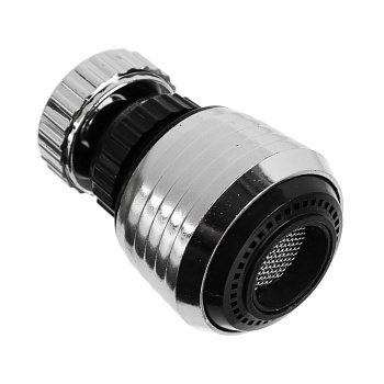 Аэратор для смесителя с регулировкой потока воды, поворотный, пластик, хром