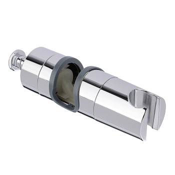 Держатель для лейки душа, на штангу и стойку, универсальный, с крючком, пластик, хром