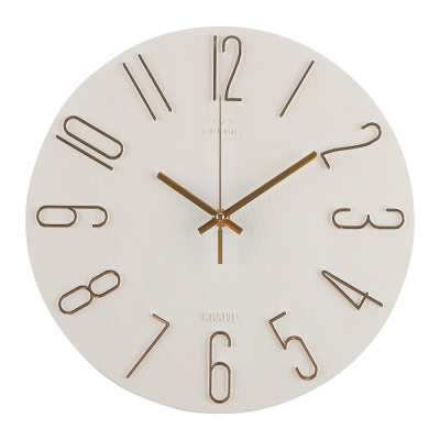 Часы настенные d=30см, корпус белый+золото "Классика", арт.3010-002