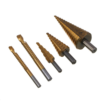 РОКОТ Сверла по металлу ступенчатые 3 шт + фрезерные 3 шт