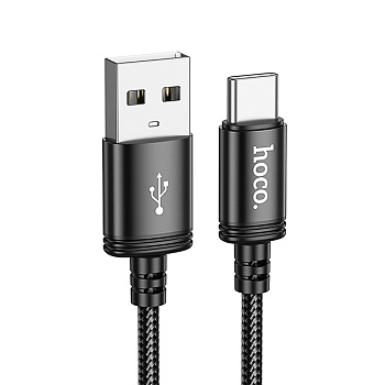 Кабель для зарядки USB(A)-Type C hoco. модель X89 Wind, 2 м, черный