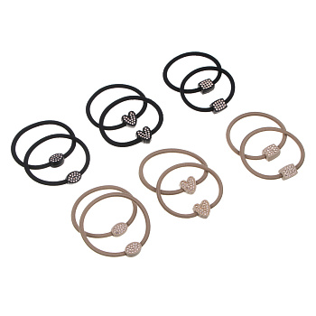 Резинки для волос ЮНИLOOK  2шт, d5,5см, полиэстер, пластик, 3 дизайна, 2 цвета, ACS-64