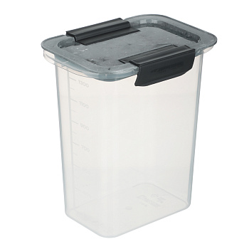 Контейнер герметичный с защелками для сыпучих продуктов 1500мл, пластик