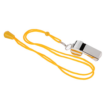 Свисток на шнурке профессиональный, тм BY SPORT, 4см, металл