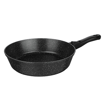 СЛАВЯНА Калина Сковорода литая глубокая d28см, антипригар.покрытие "мрамор", съемная ручка, индукция