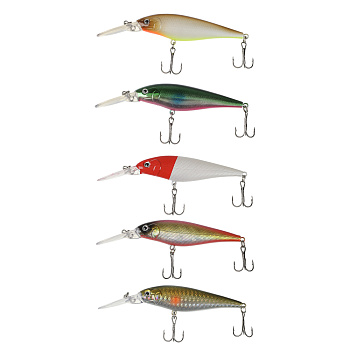 Воблер "Дип Шэд Минноу" тм AZOR FISHING, SP, 9,2гр, 110мм, 1,0-2,0м, 5 цветов