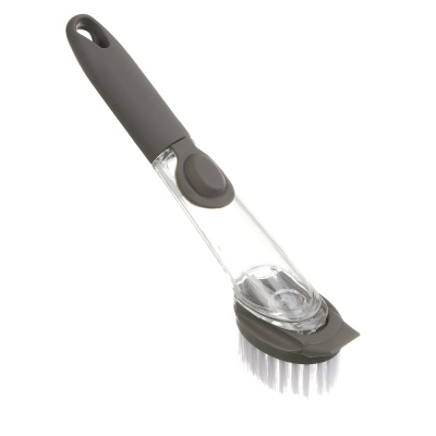 Щетка для посуды с дозатором тм Vetta, 23,5х7х4,5 см, полипропилен, серая