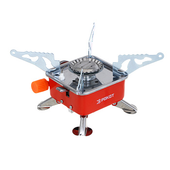 РОКОТ Плитка газовая к бал. с цанговым захватом портативная, 12х12х10см